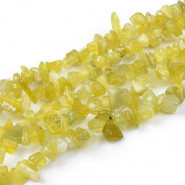 Chips stone kralen ± 5x8mm Oliven Jade - Olive yellow